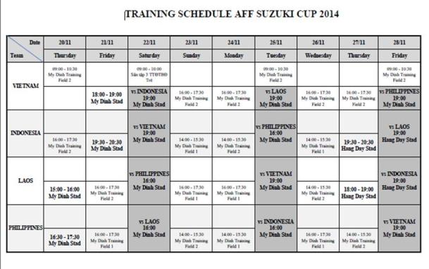 training.schedule