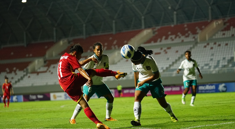 Ilustrasi: Timnas putri U-19 Indonesia melawan Vietnam (Foto: aseanfootball.org)
